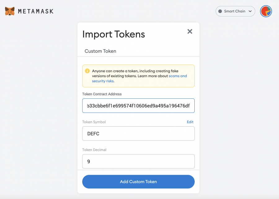 เพิ่ม token ไปยัง metamask