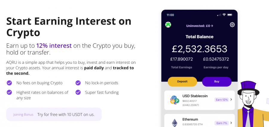 AQRU crypto interest