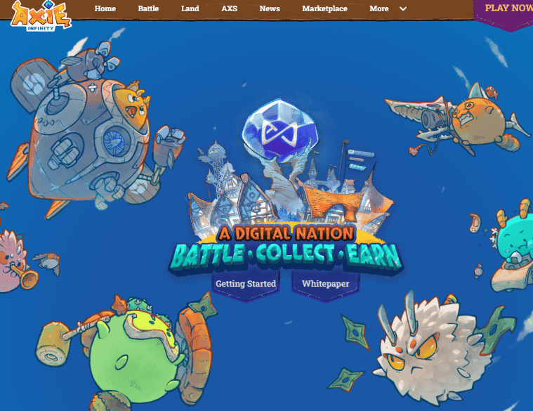 Axie Infinity เกม metaverse ที่ดีที่สุด เกมเมตะเวิร์ส