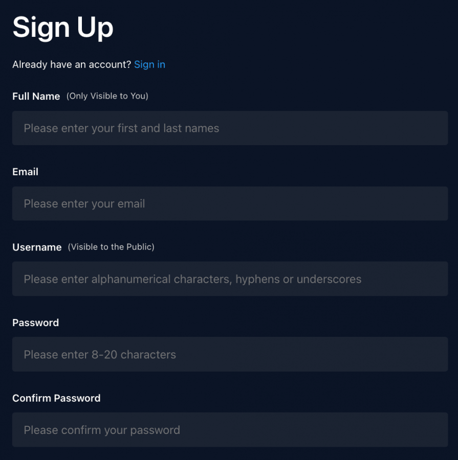 Crypto.com สร้างบัญชี