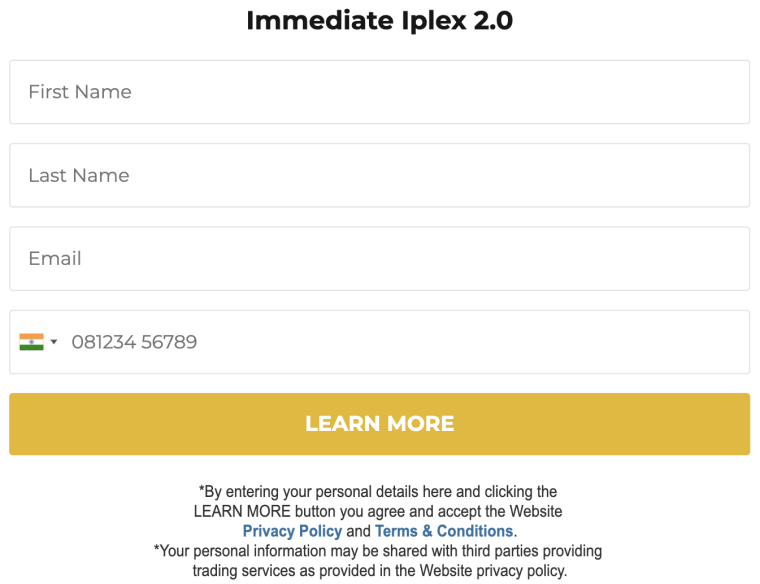 สมัครสมาชิก Immediate Iplex ลงทะเบียน