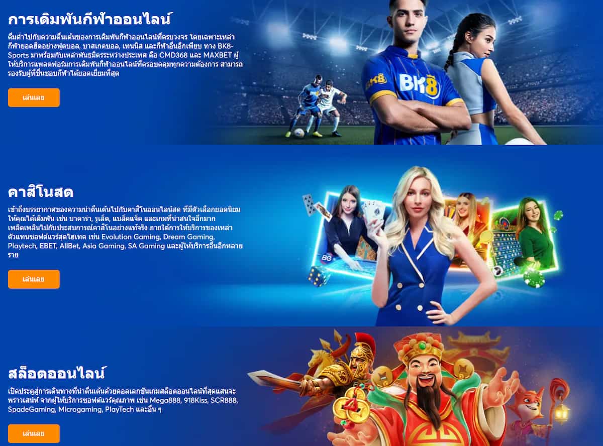 ตัวเลือกของเกมคาสิโน