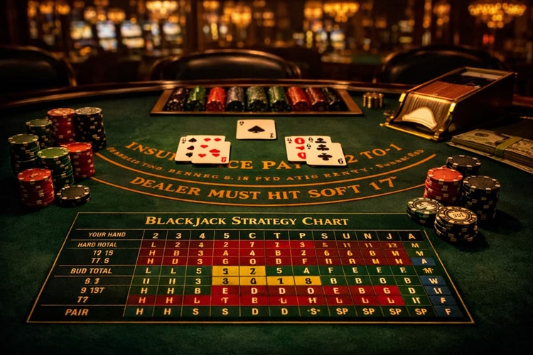 ตัวเลือกการตัดสินใจระหว่างเกมแบล็คแจ็ค